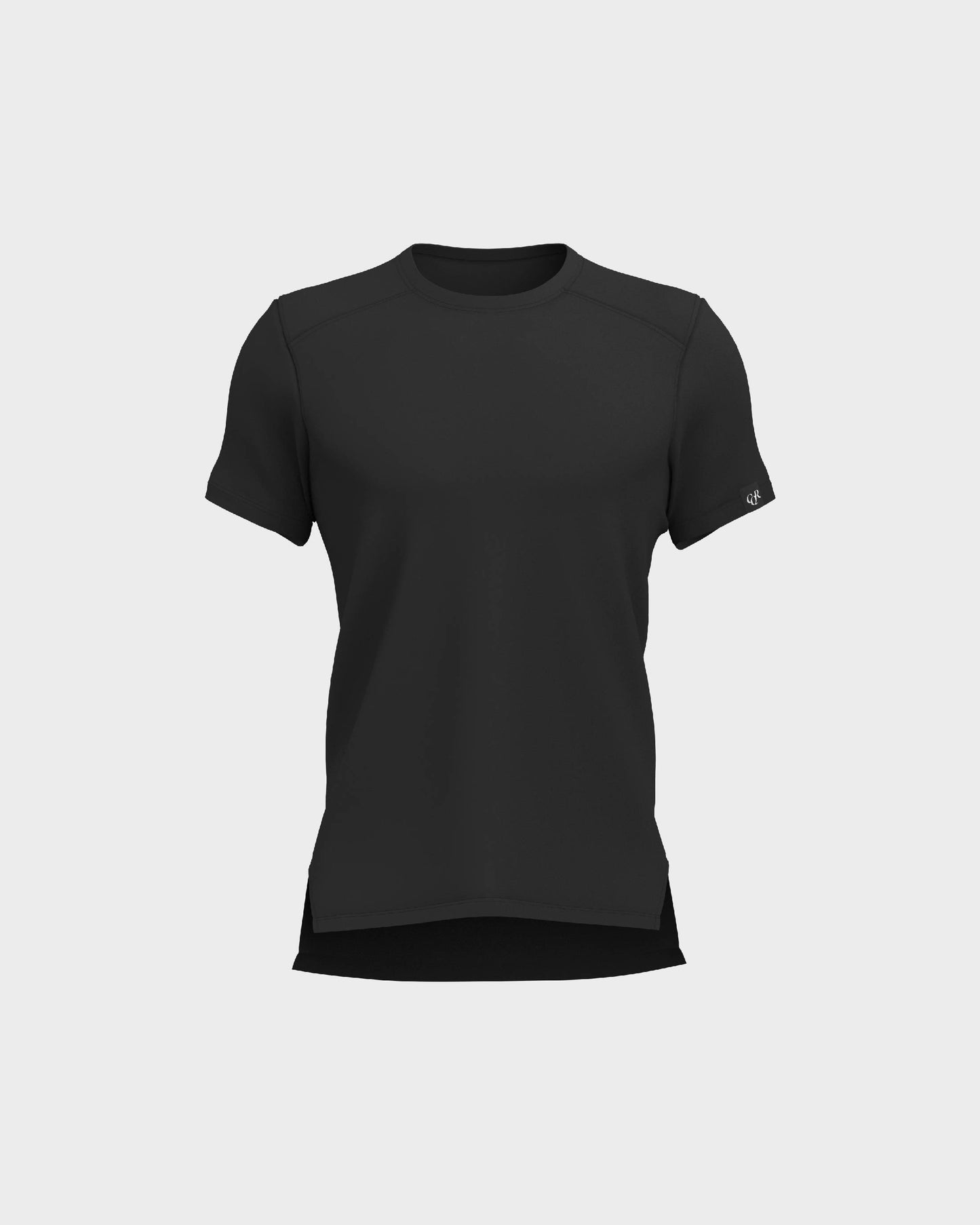 Conquer Active Short Sleeve Shirt in black — front view