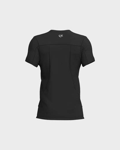 Model wearing Conquer Active Short Sleeve Shirt