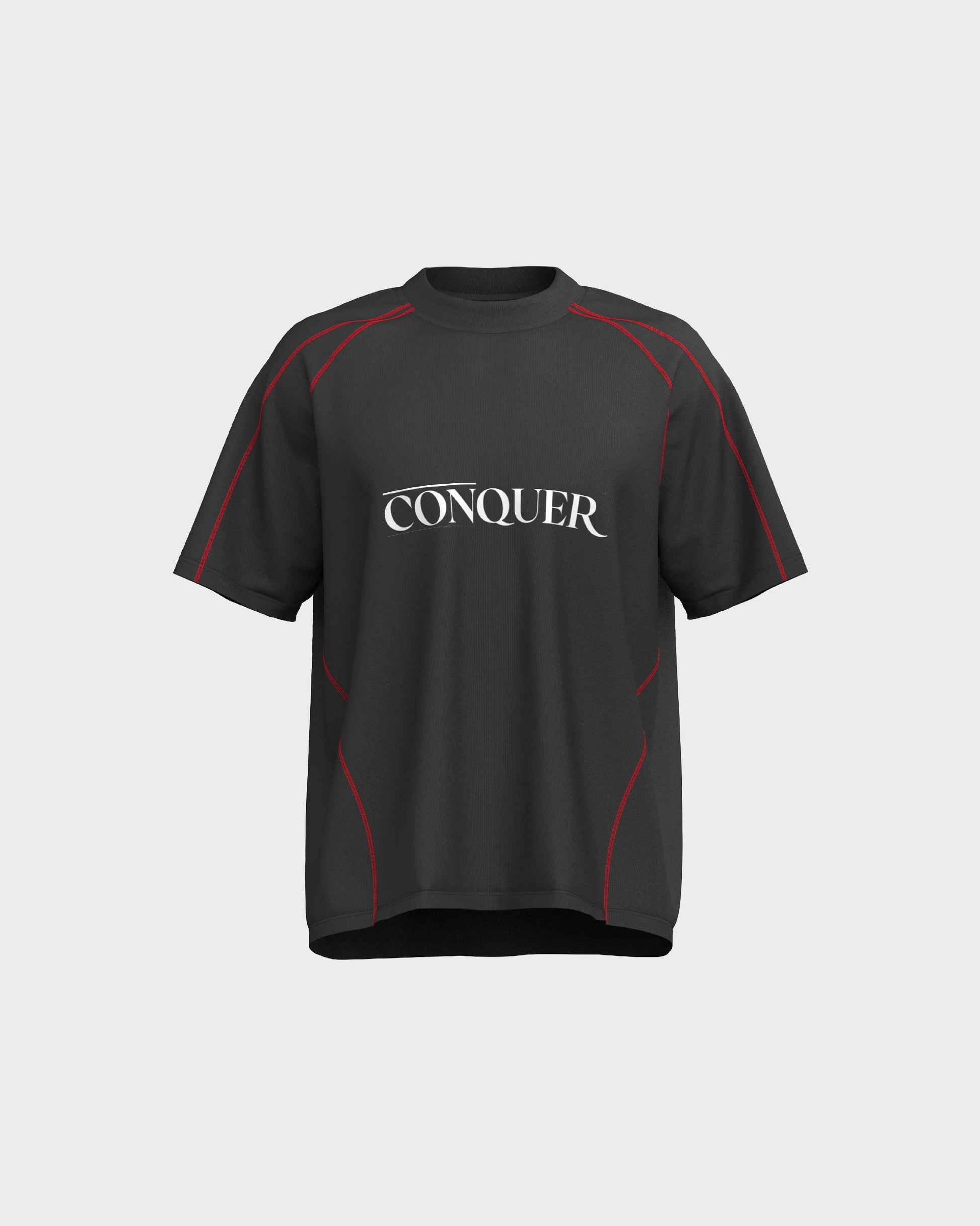 Conquer Oversized Shirt in black — front view