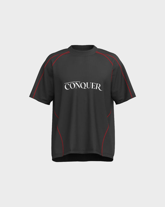 Conquer Oversized Shirt in black — front view